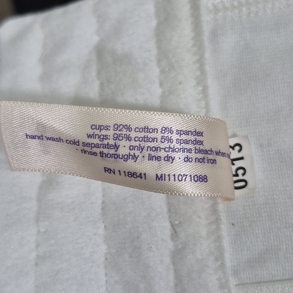 46DD Cacique 92% Cotton Lightly Lined Full Coverage Underwire Bra White - Picture 5 of 5